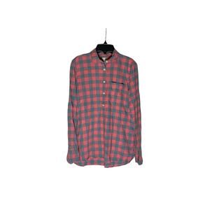 J.Crew Factory Plaid Half Button Collared Long Sleeve Shirt Size XXS
